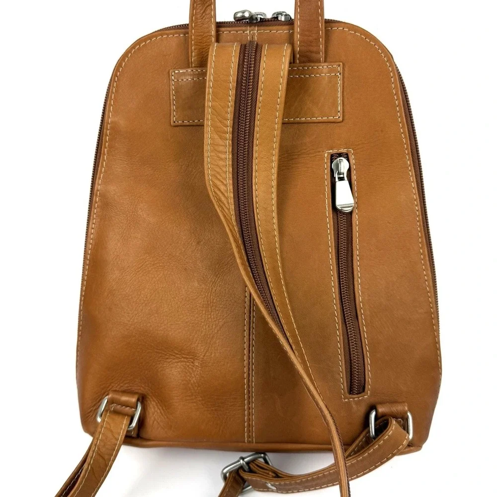 Colombian Convertible Backpack British Tan Leather Small Sling Chic Brand New